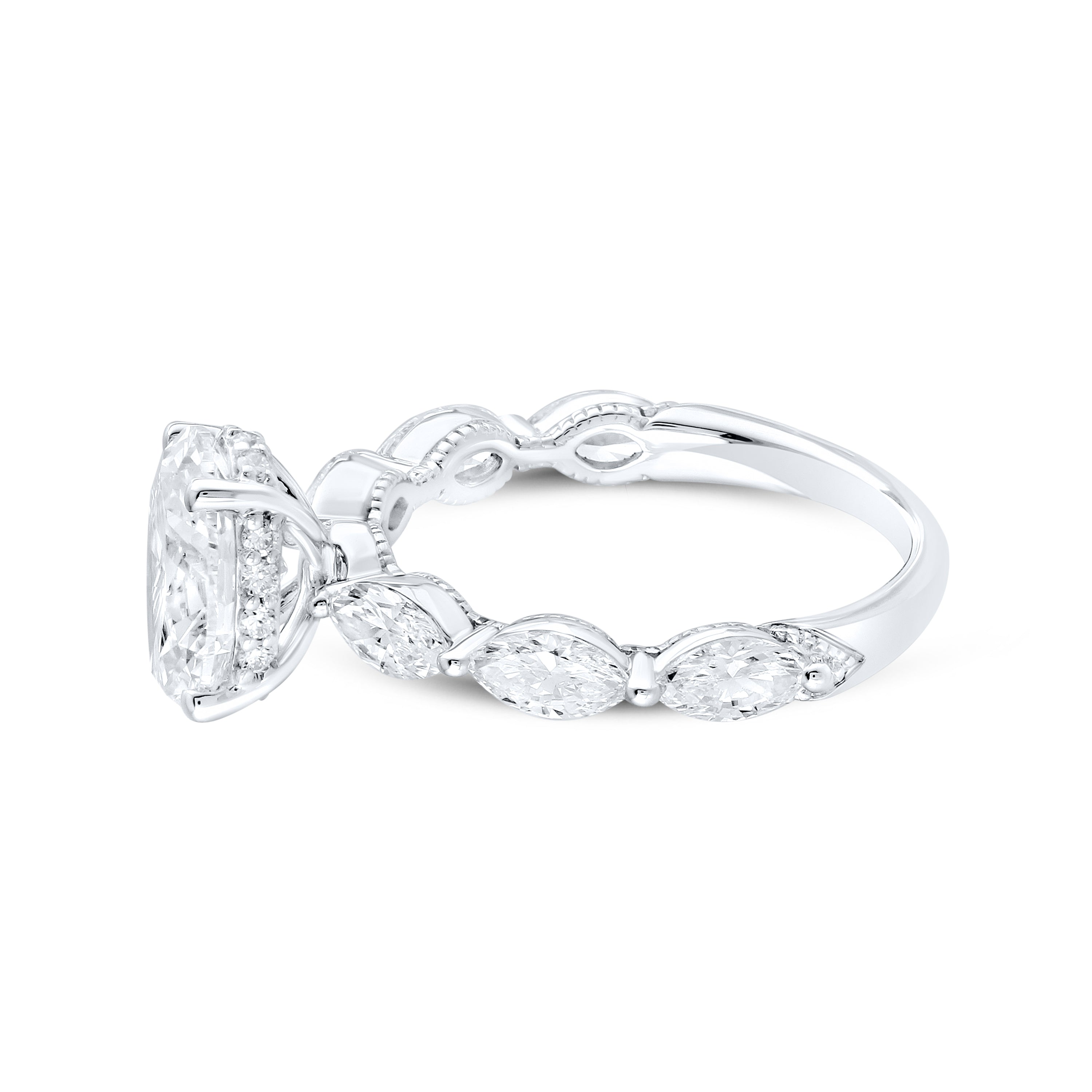 14kt White Gold 3.33ctw Lab Diamond Ring