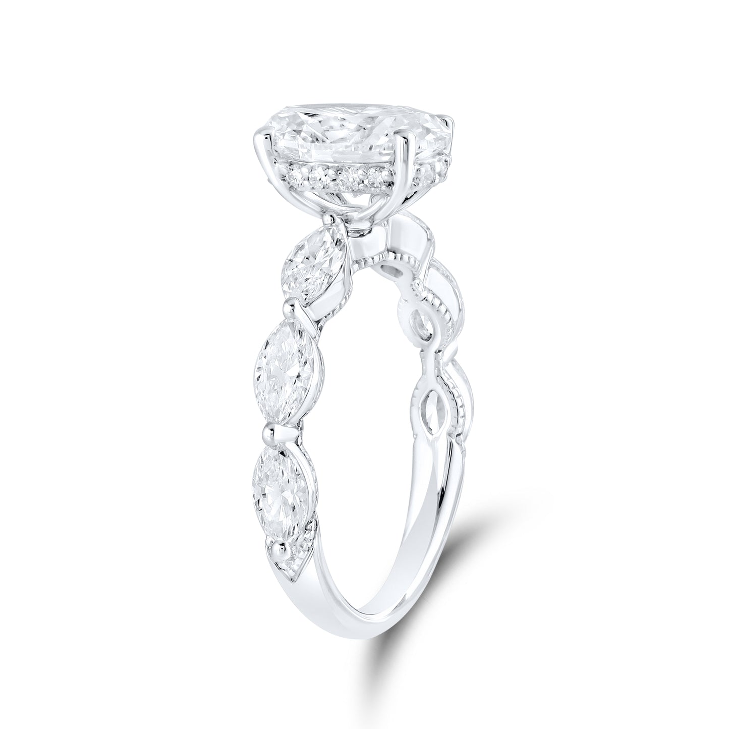 14kt White Gold 3.33ctw Lab Diamond Ring