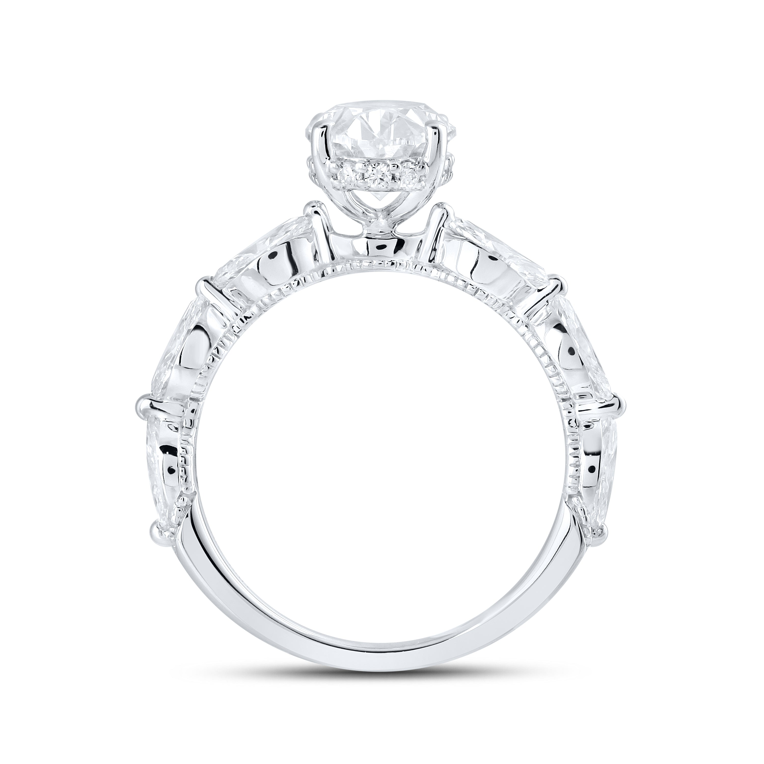 14kt White Gold 3.33ctw Lab Diamond Ring