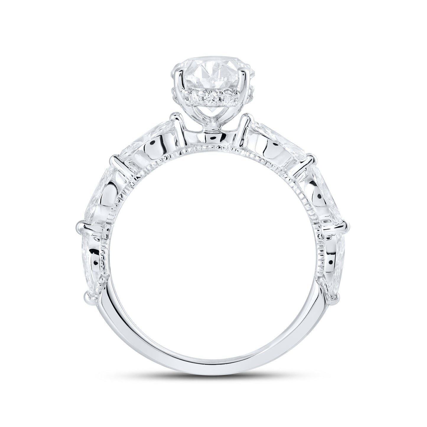 14kt White Gold 3.33ctw Lab Diamond Ring