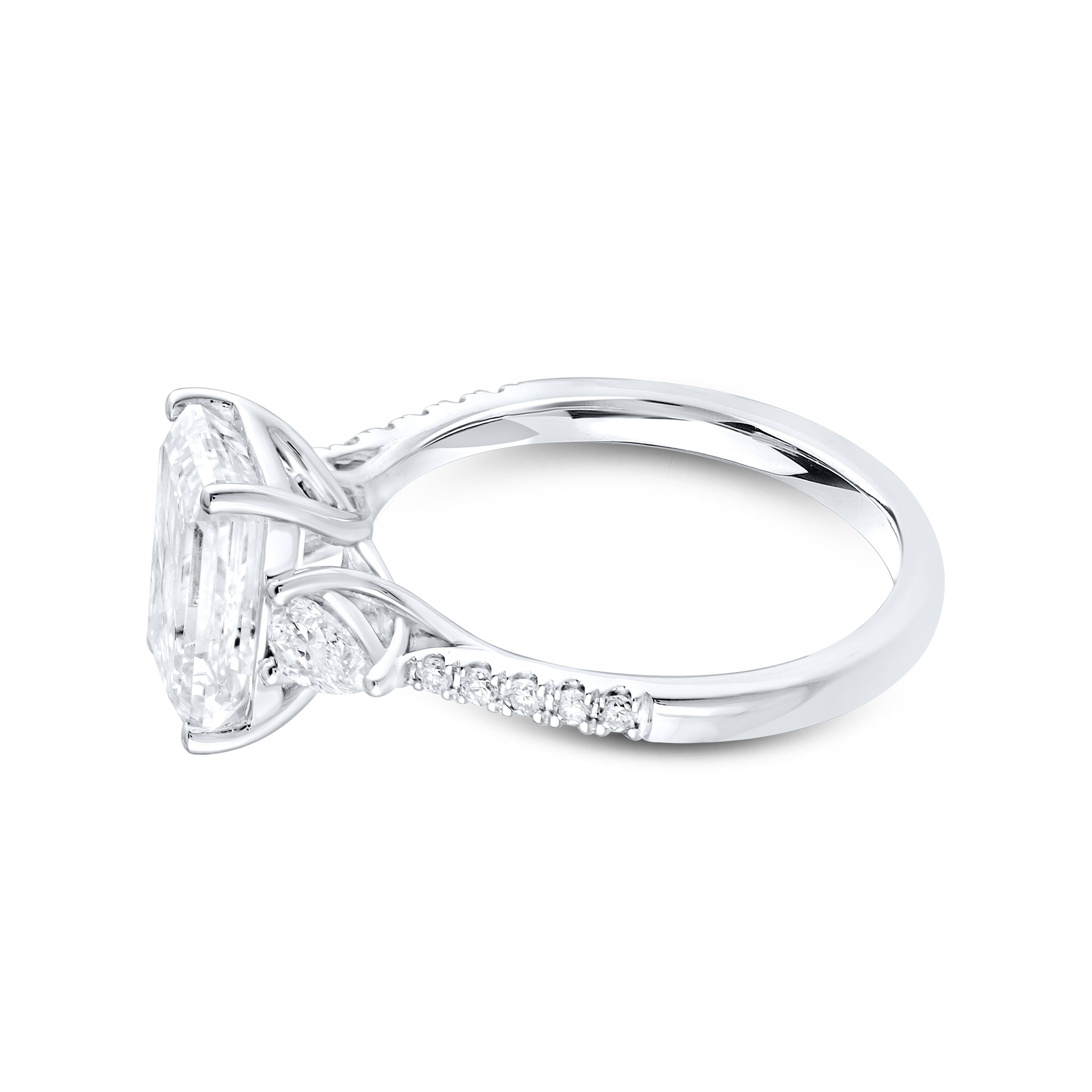 14kt White Gold 3.50 CTW Lab Diamond Ring