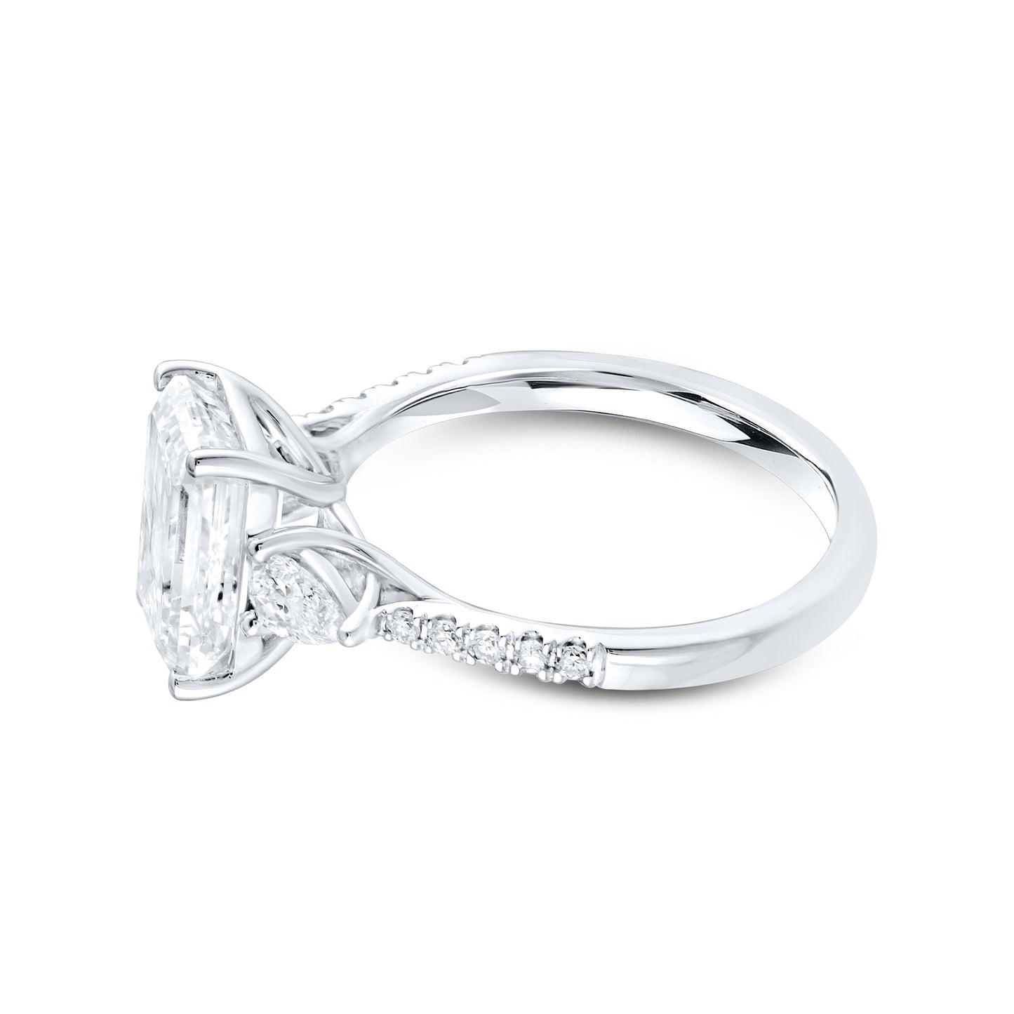 14kt White Gold 3.50 CTW Lab Diamond Ring