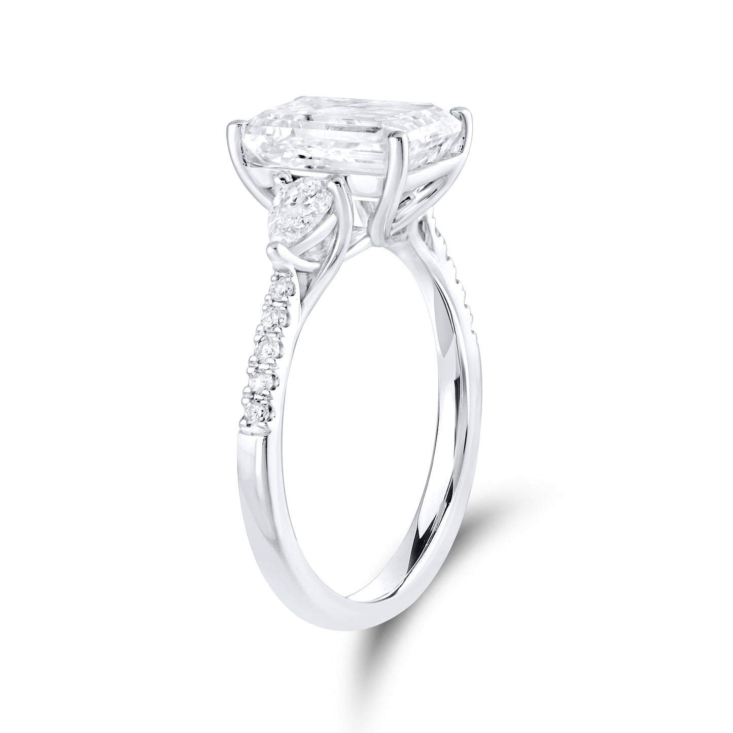 14kt White Gold 3.50 CTW Lab Diamond Ring