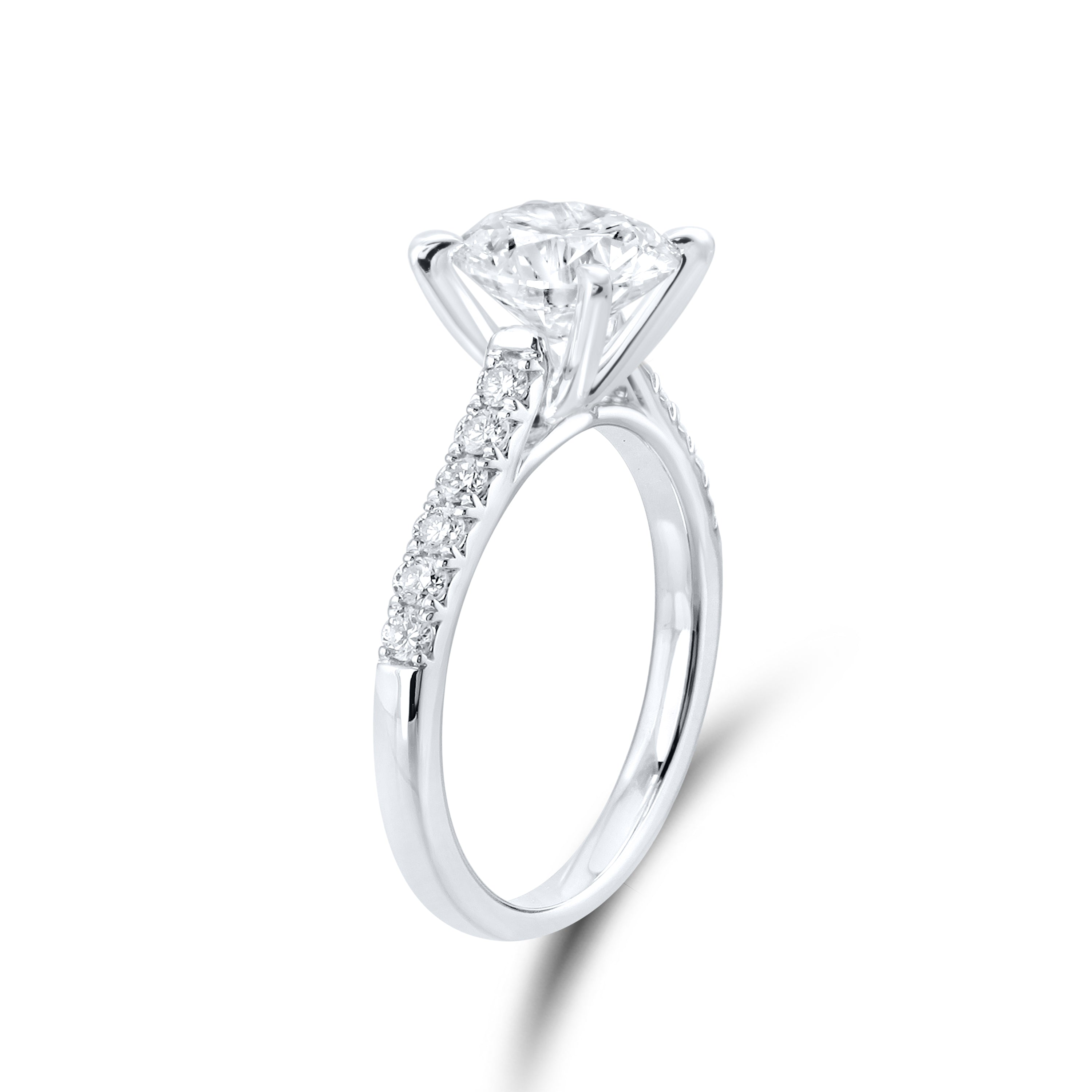 14KT WHITE GOLD 2.25 CTW LAB DIAMOND RING