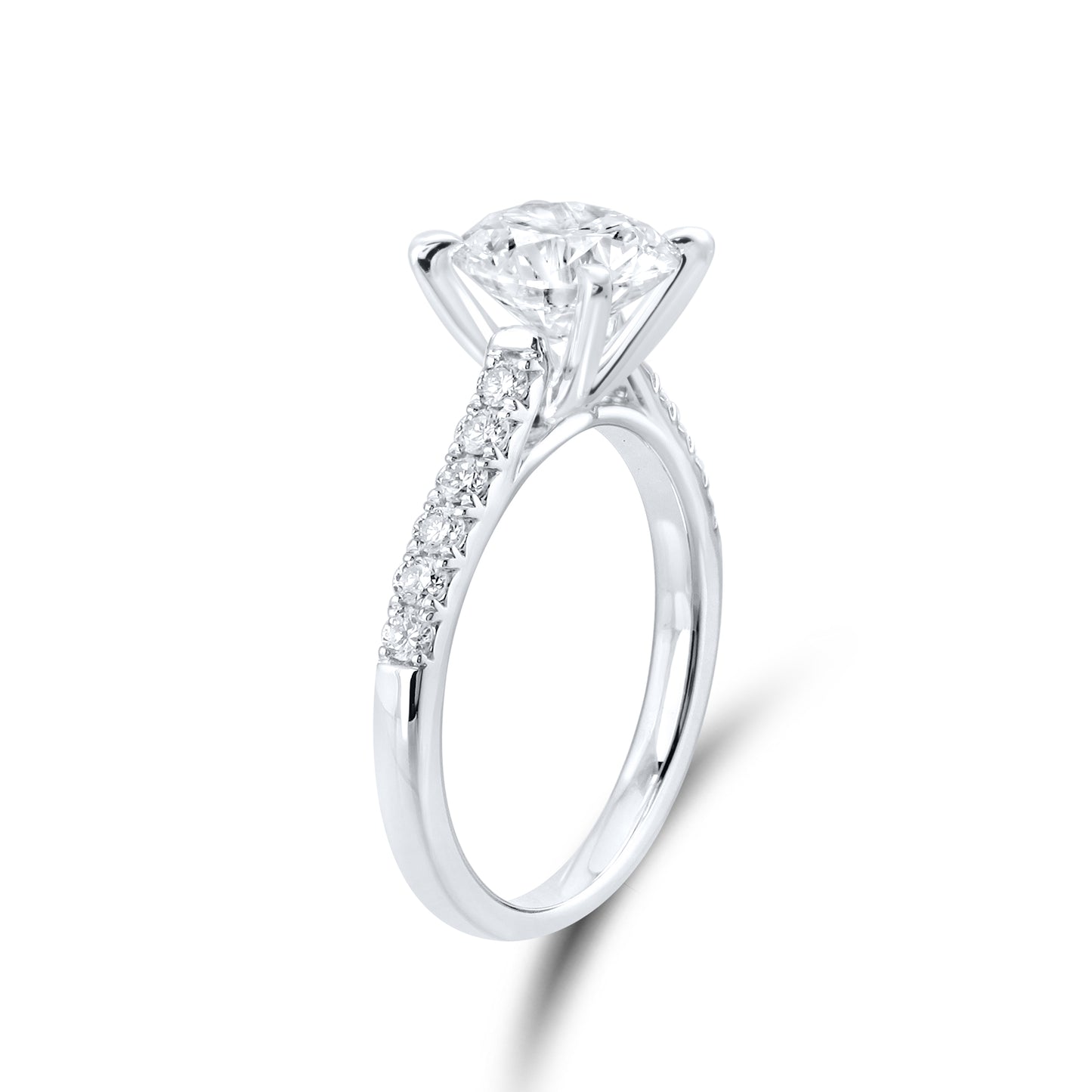 14KT WHITE GOLD 2.25 CTW LAB DIAMOND RING