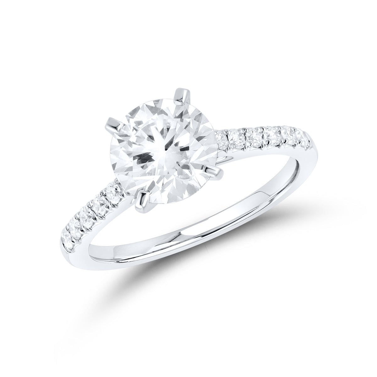 14KT WHITE GOLD 2.25 CTW LAB DIAMOND RING