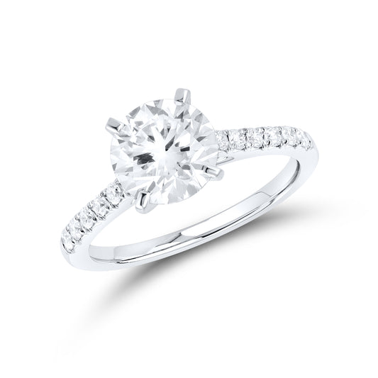 14KT WHITE GOLD 2.25 CTW LAB DIAMOND RING