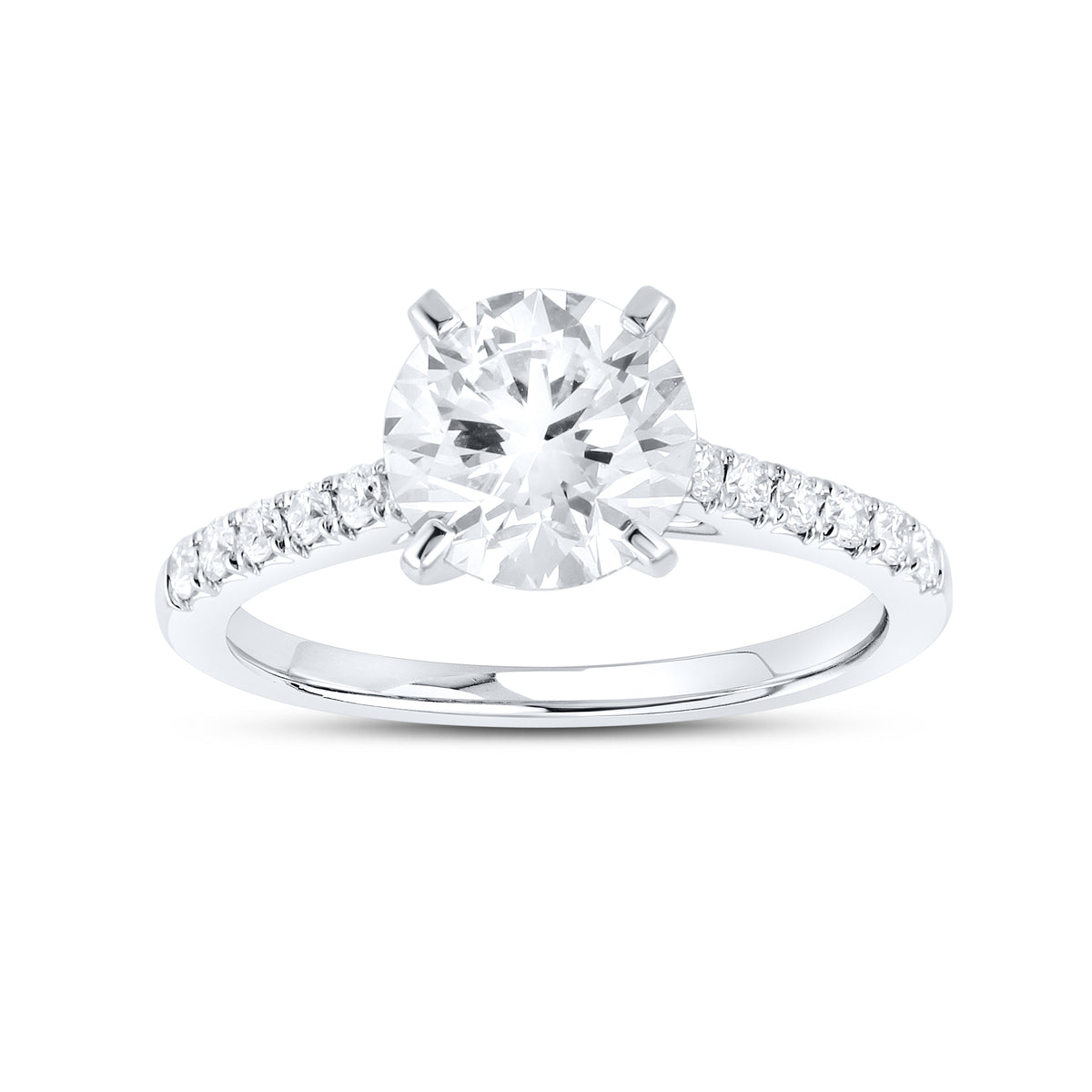 14KT WHITE GOLD 2.25 CTW LAB DIAMOND RING