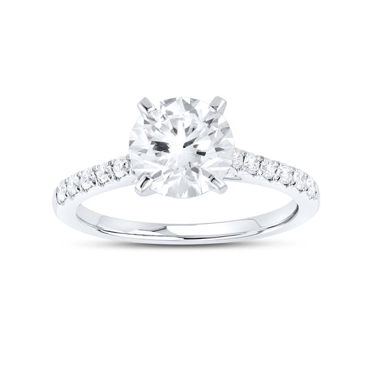 14KT WHITE GOLD 2.25 CTW LAB DIAMOND RING