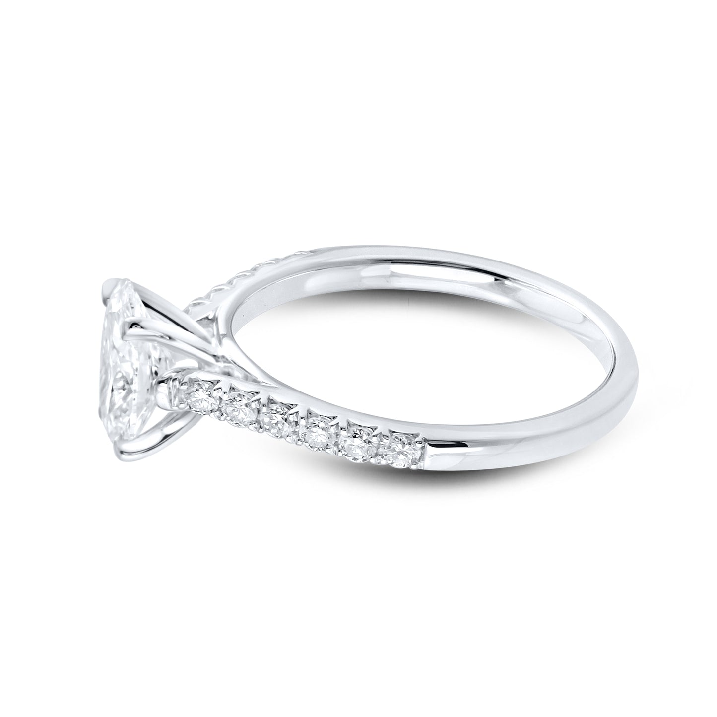 14KT WHITE GOLD 1.25 CTW LAB DIAMOND RING