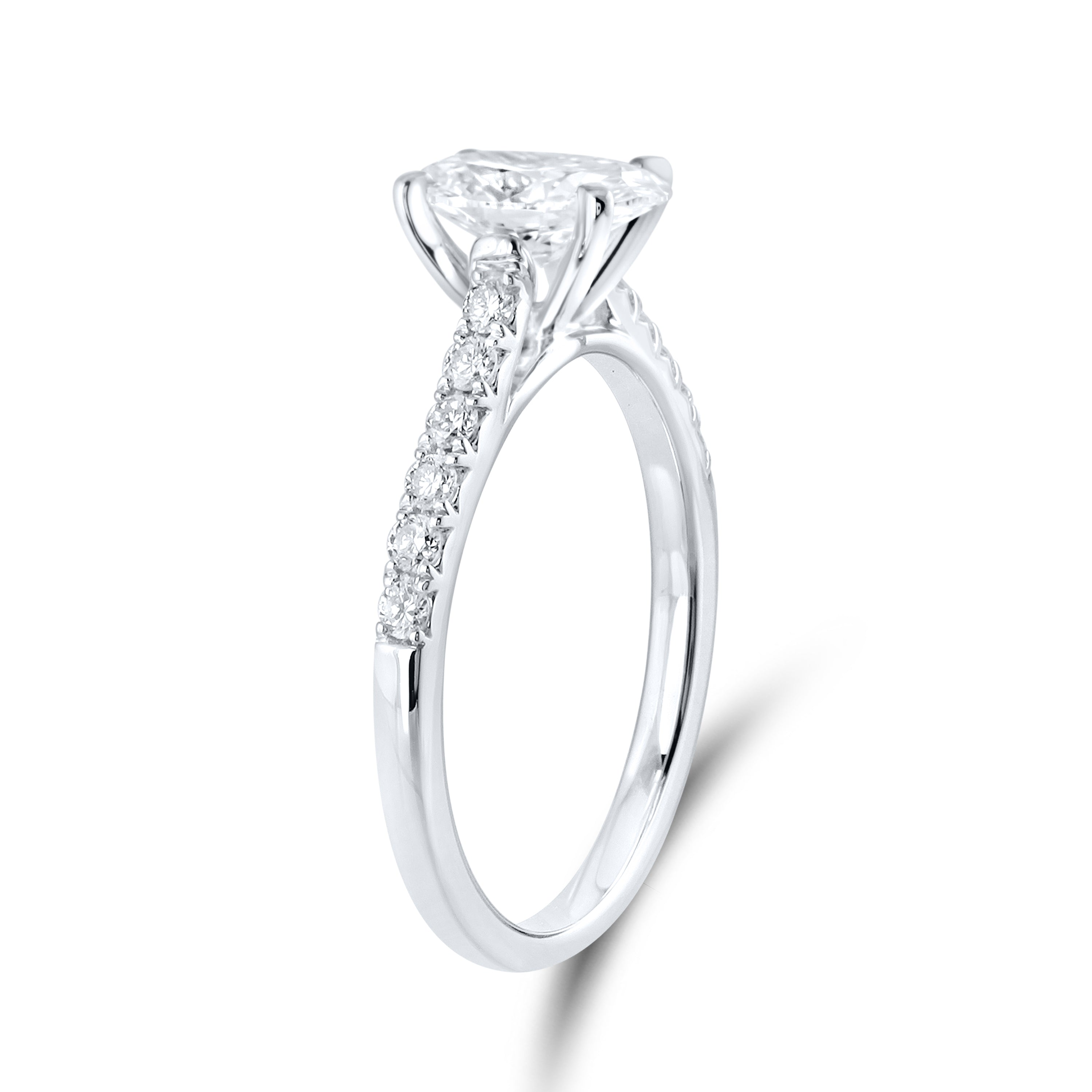 14KT WHITE GOLD 1.25 CTW LAB DIAMOND RING