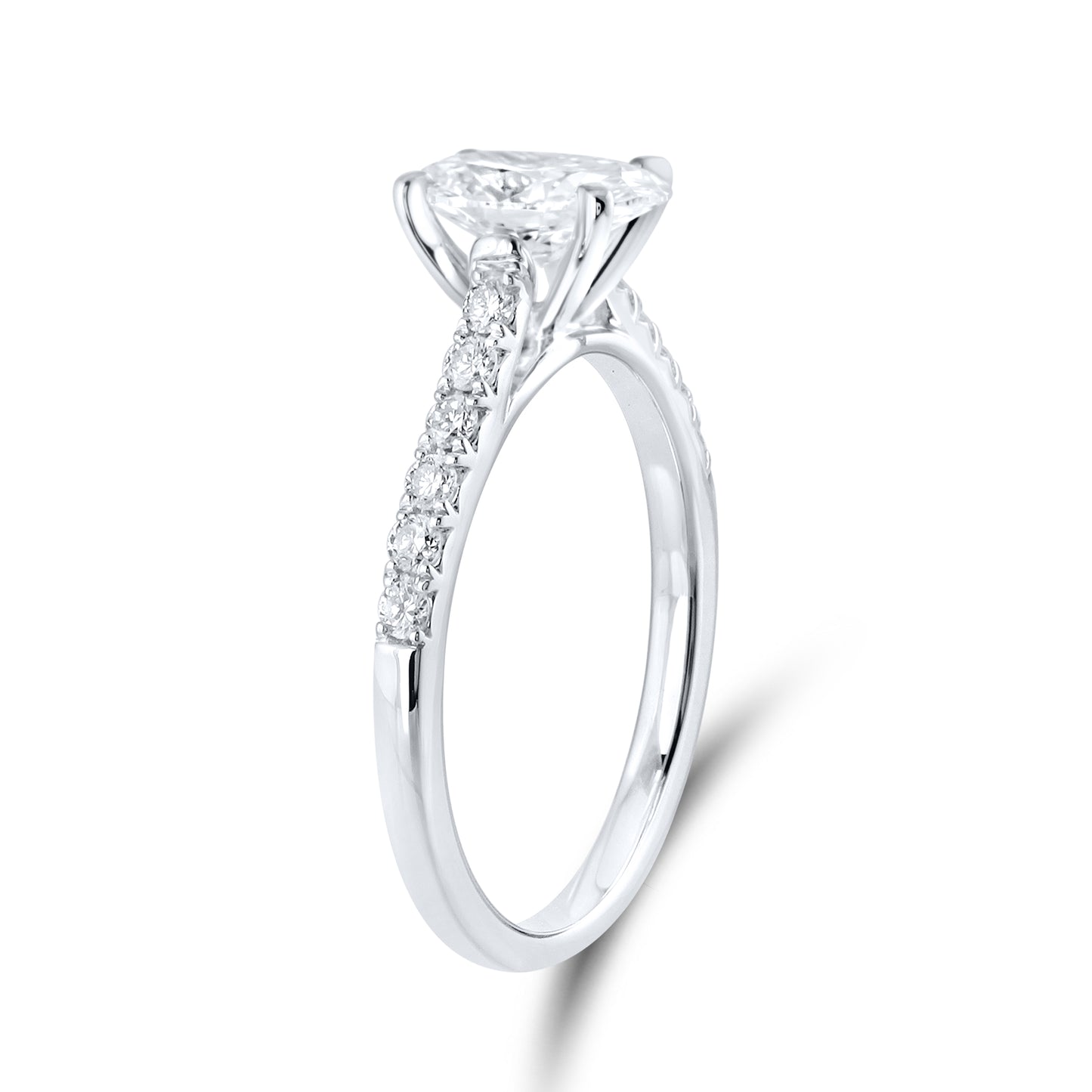 14KT WHITE GOLD 1.25 CTW LAB DIAMOND RING
