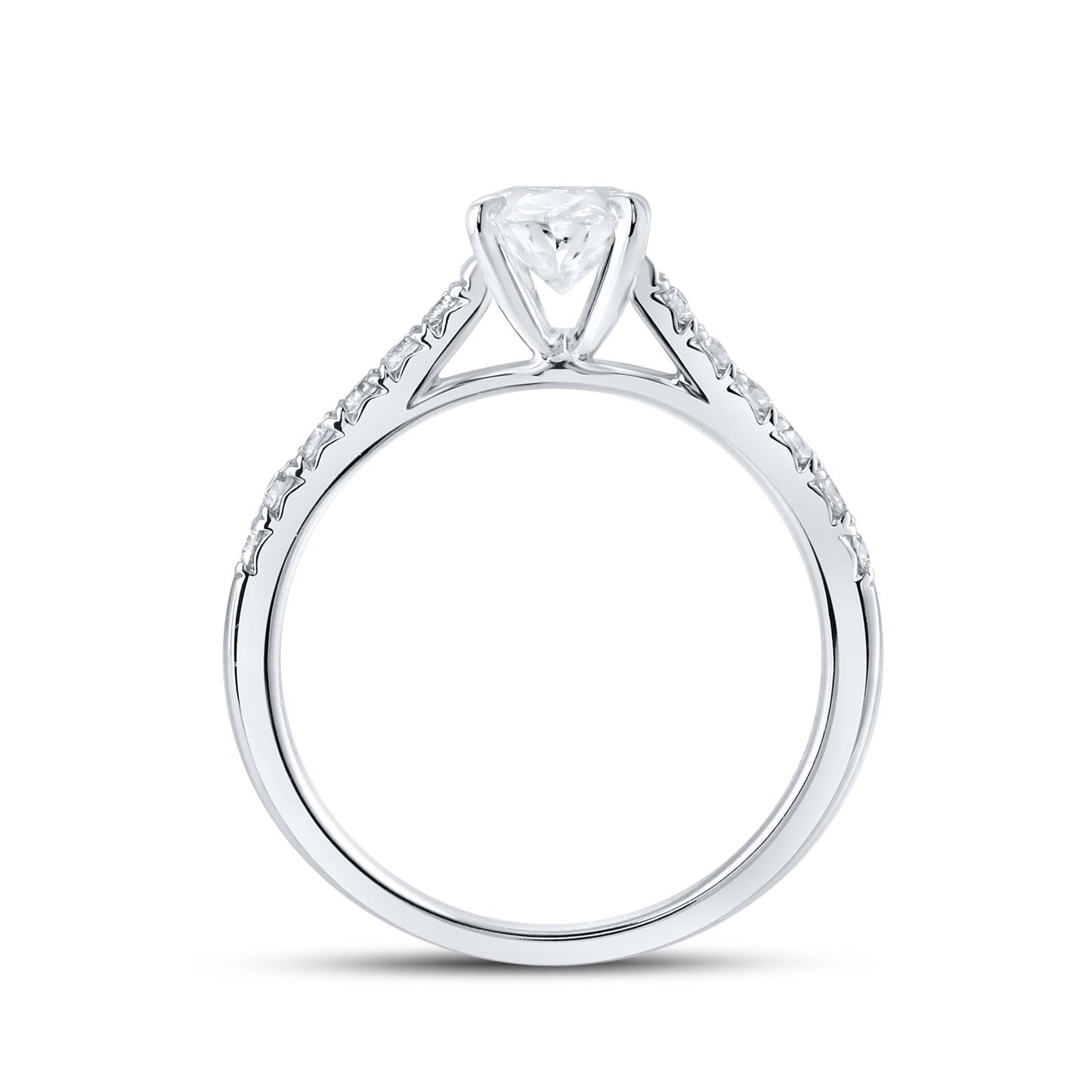 14KT WHITE GOLD 1.25 CTW LAB DIAMOND RING