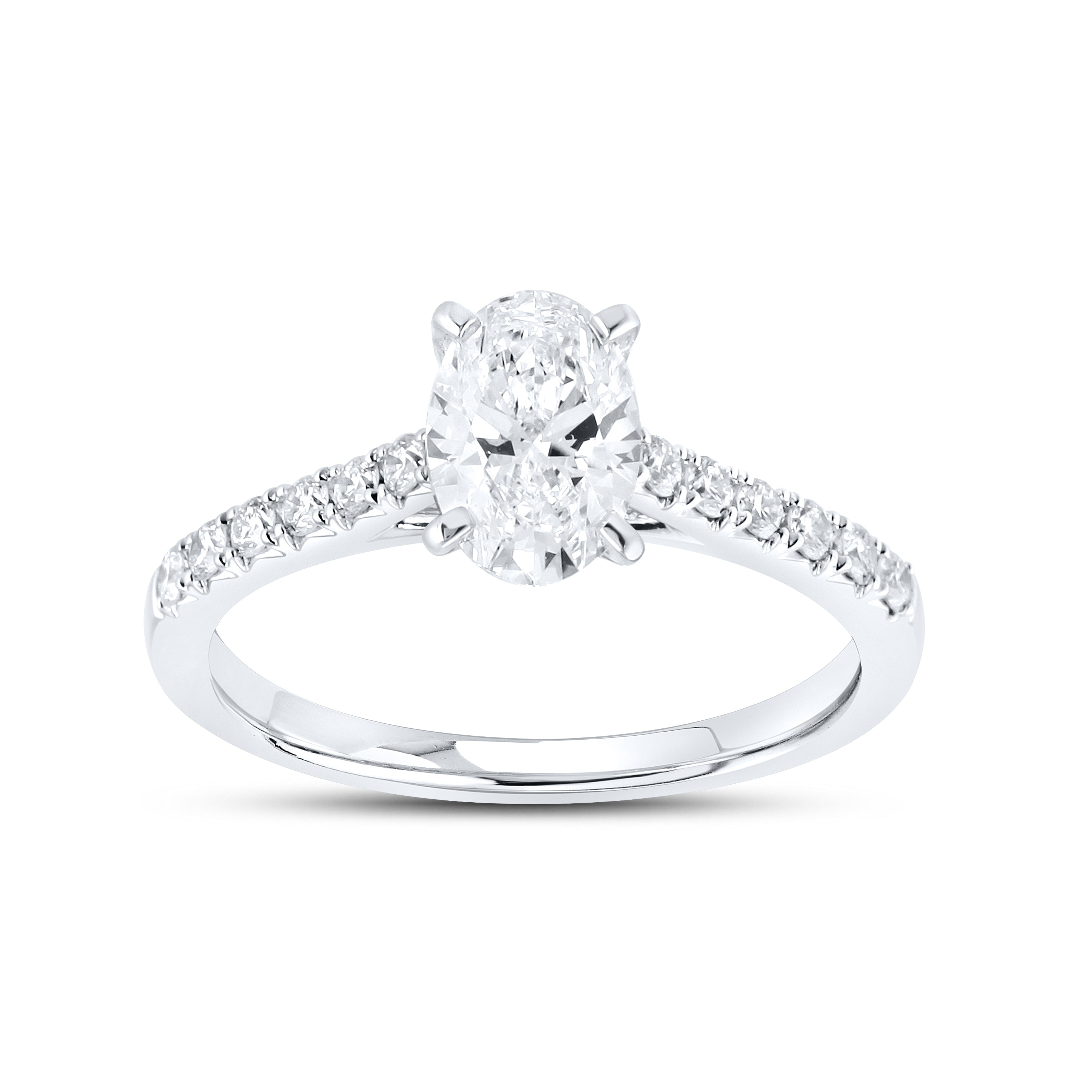 14KT WHITE GOLD 1.25 CTW LAB DIAMOND RING