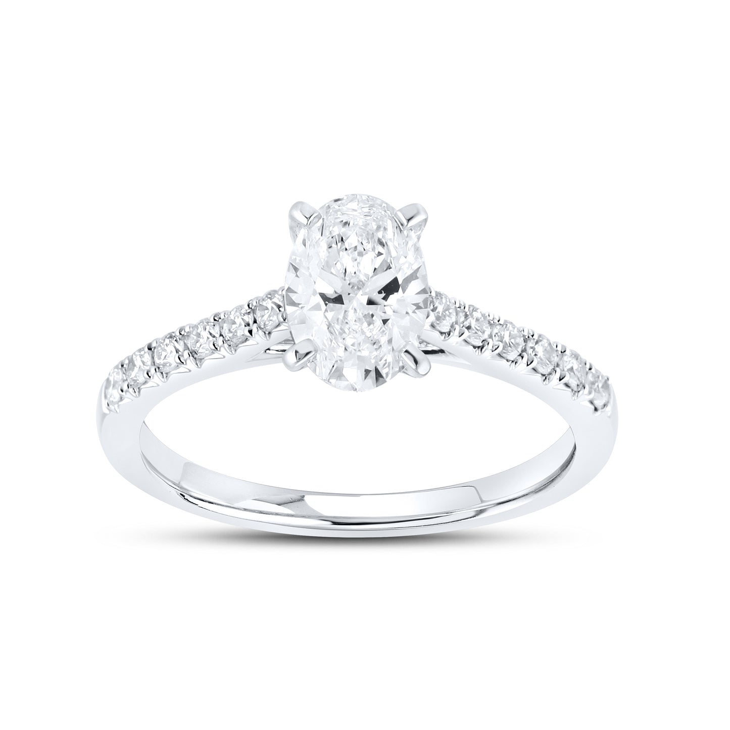 14KT WHITE GOLD 1.25 CTW LAB DIAMOND RING