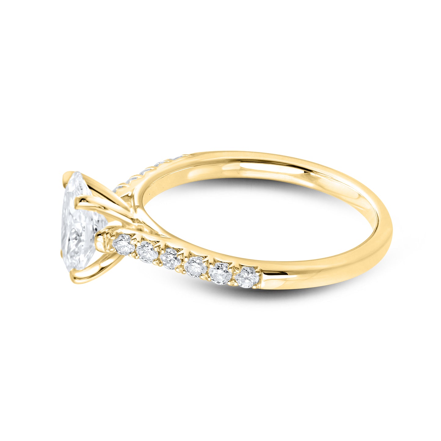 14KT YELLOW GOLD 1.25 CTW LAB DIAMOND RING