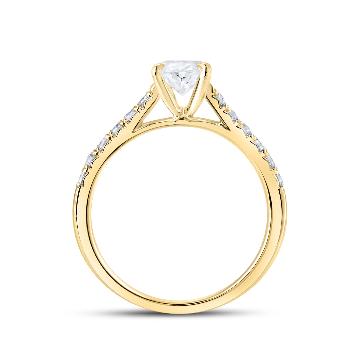 14KT YELLOW GOLD 1.25 CTW LAB DIAMOND RING
