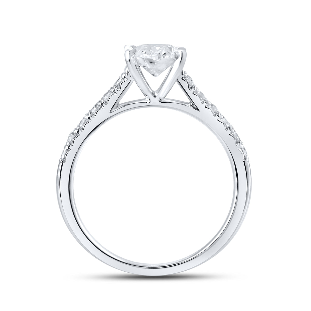 14KT WHITE GOLD 1.50 CTW LAB DIAMOND RING