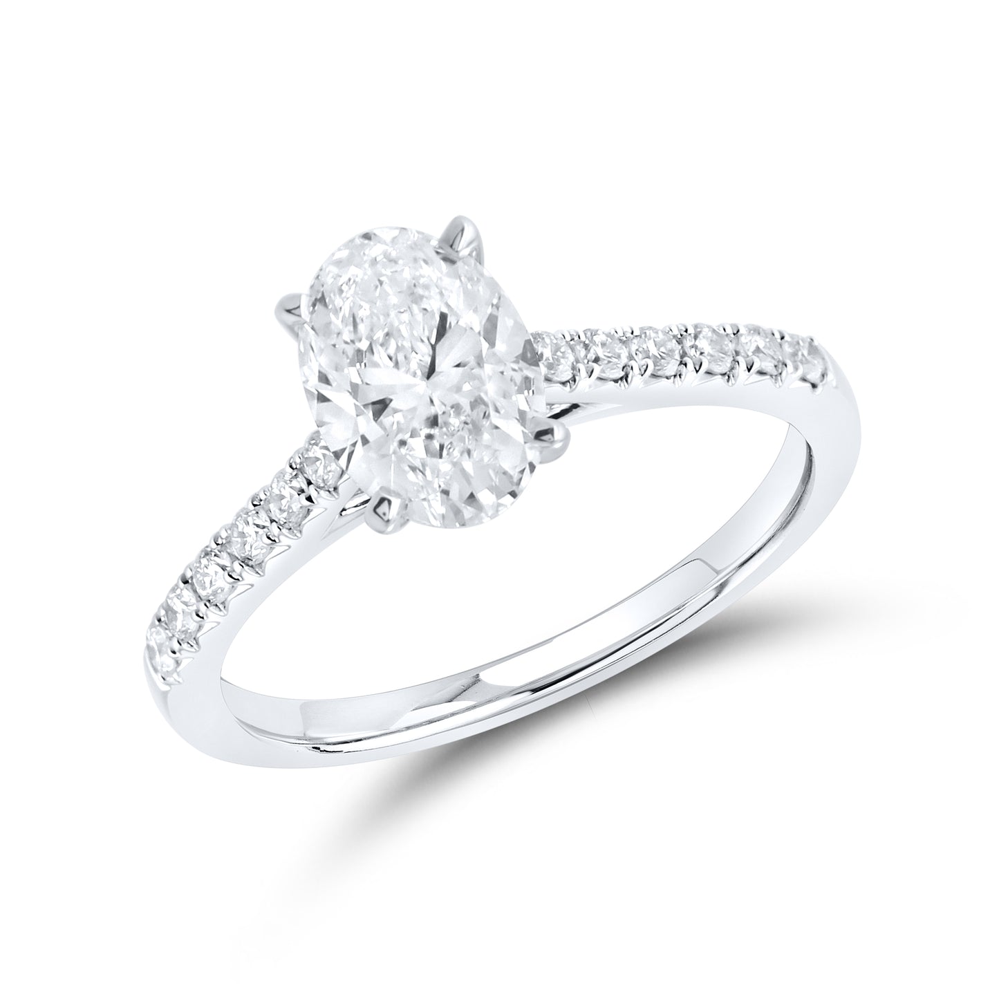 14KT WHITE GOLD 1.50 CTW LAB DIAMOND RING