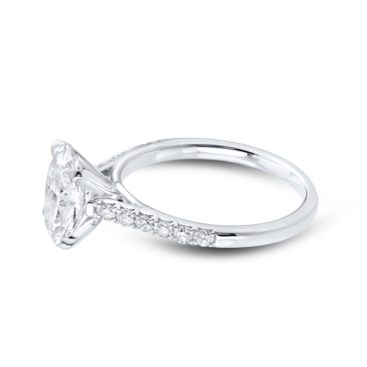 14KT WHITE GOLD 1.50 CTW LAB DIAMOND RING