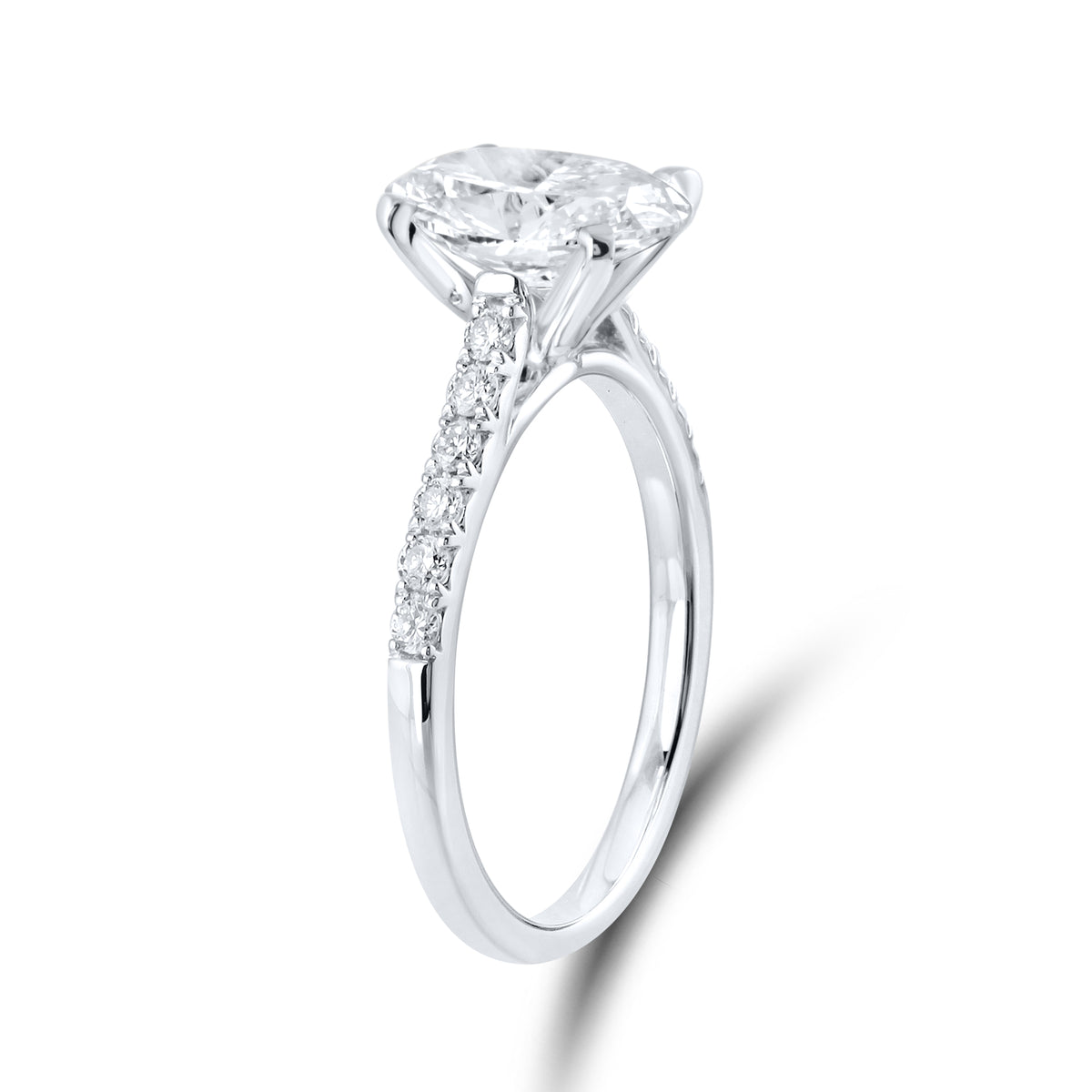 14KT WHITE GOLD 1.50 CTW LAB DIAMOND RING
