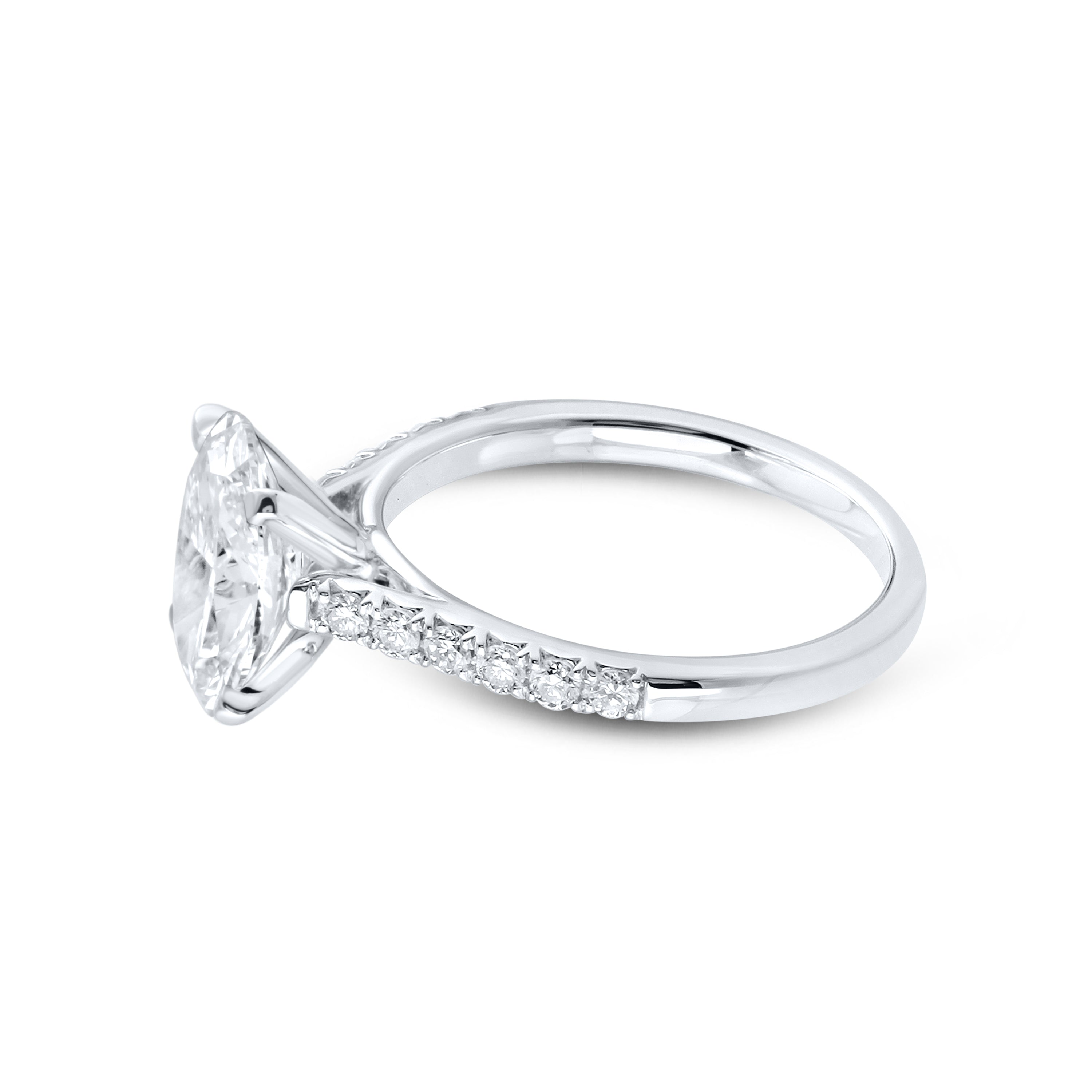 14KT WHITE GOLD 2.25 CTW LAB DIAMOND RING