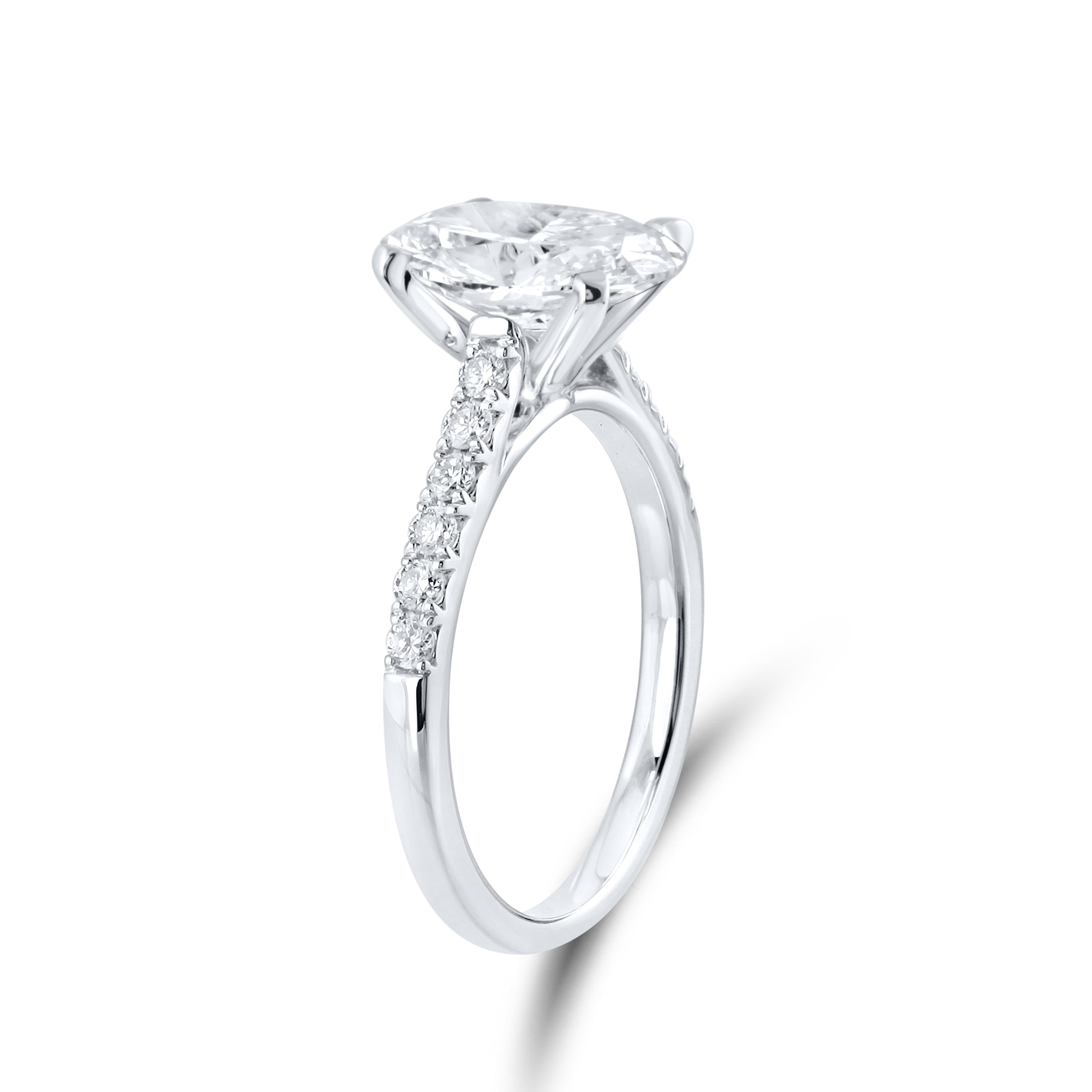 14KT WHITE GOLD 2.25 CTW LAB DIAMOND RING