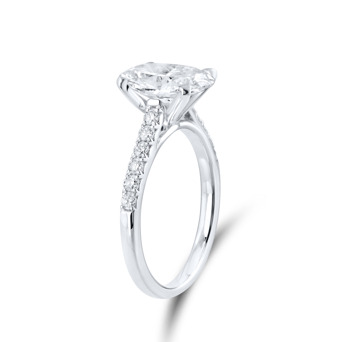 14KT WHITE GOLD 2.25 CTW LAB DIAMOND RING