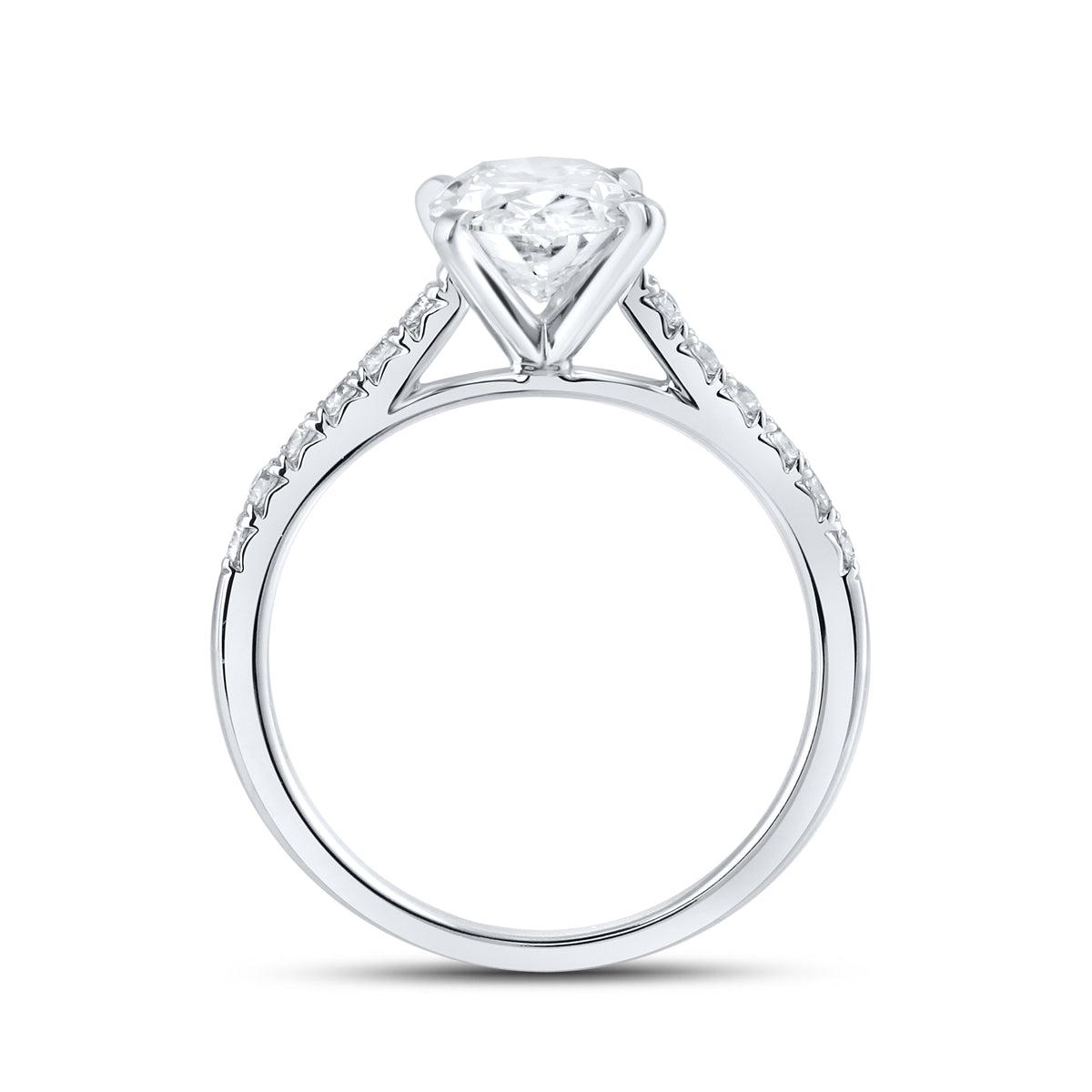 14KT WHITE GOLD 2.25 CTW LAB DIAMOND RING