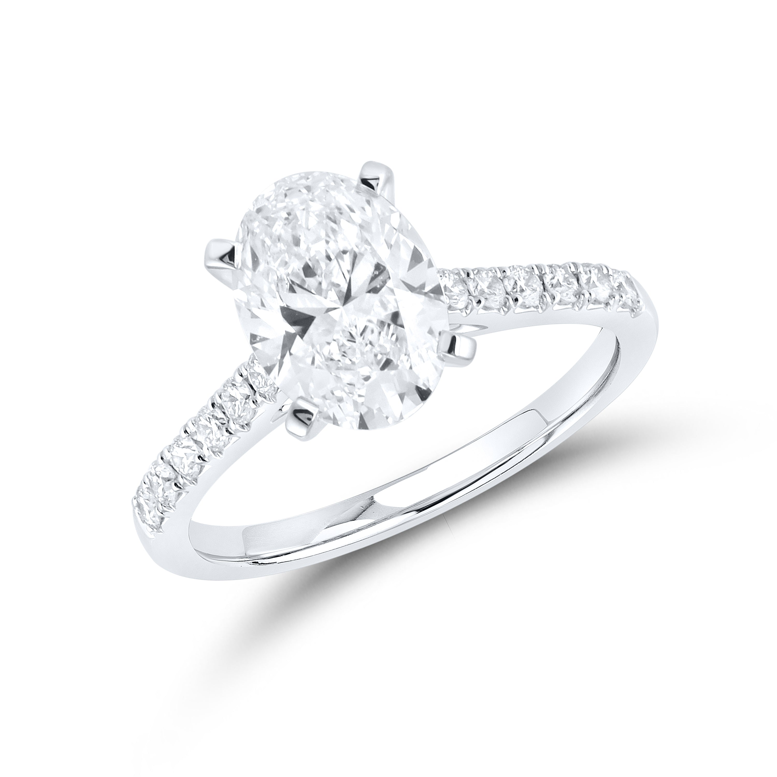 14KT WHITE GOLD 2.25 CTW LAB DIAMOND RING