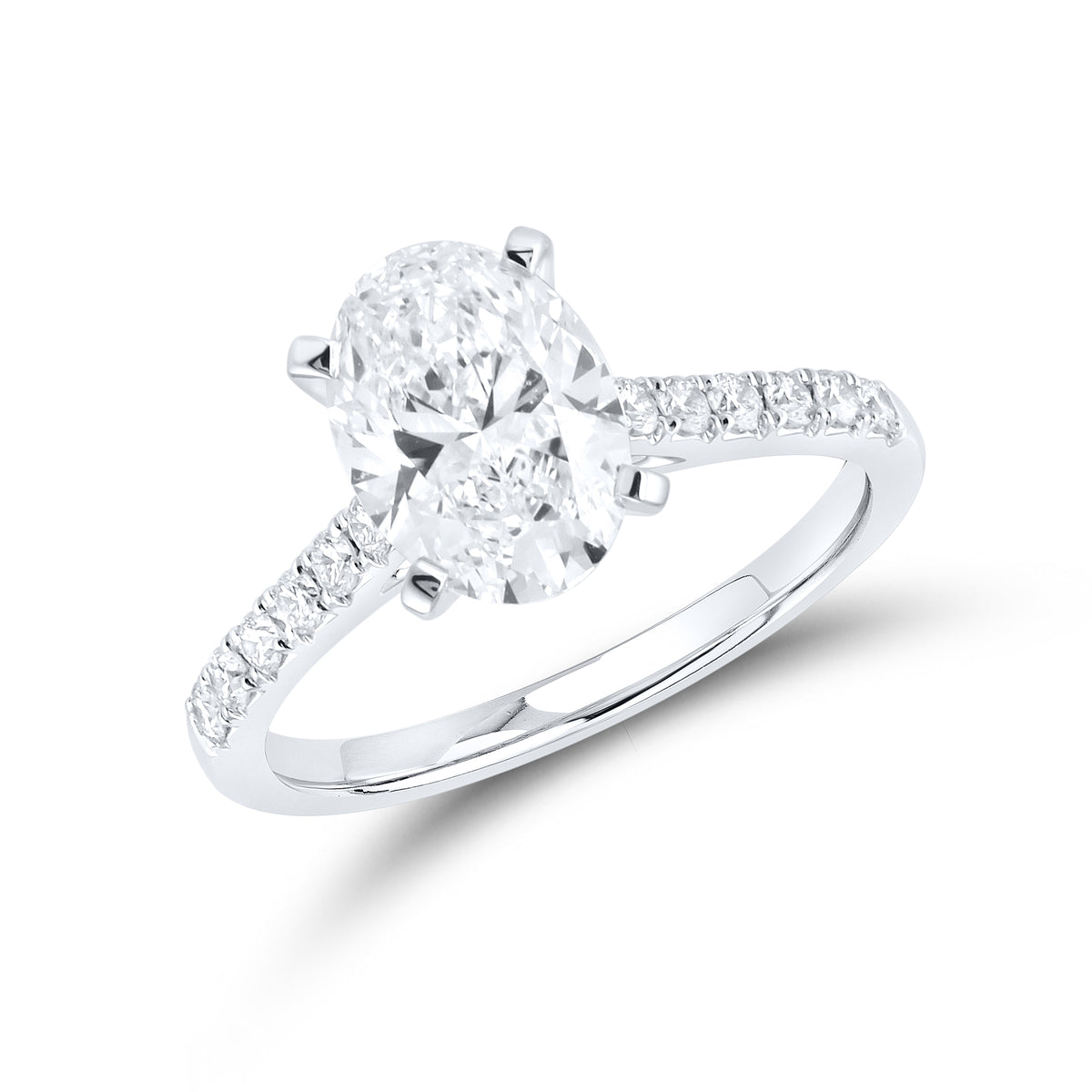 14KT WHITE GOLD 2.25 CTW LAB DIAMOND RING