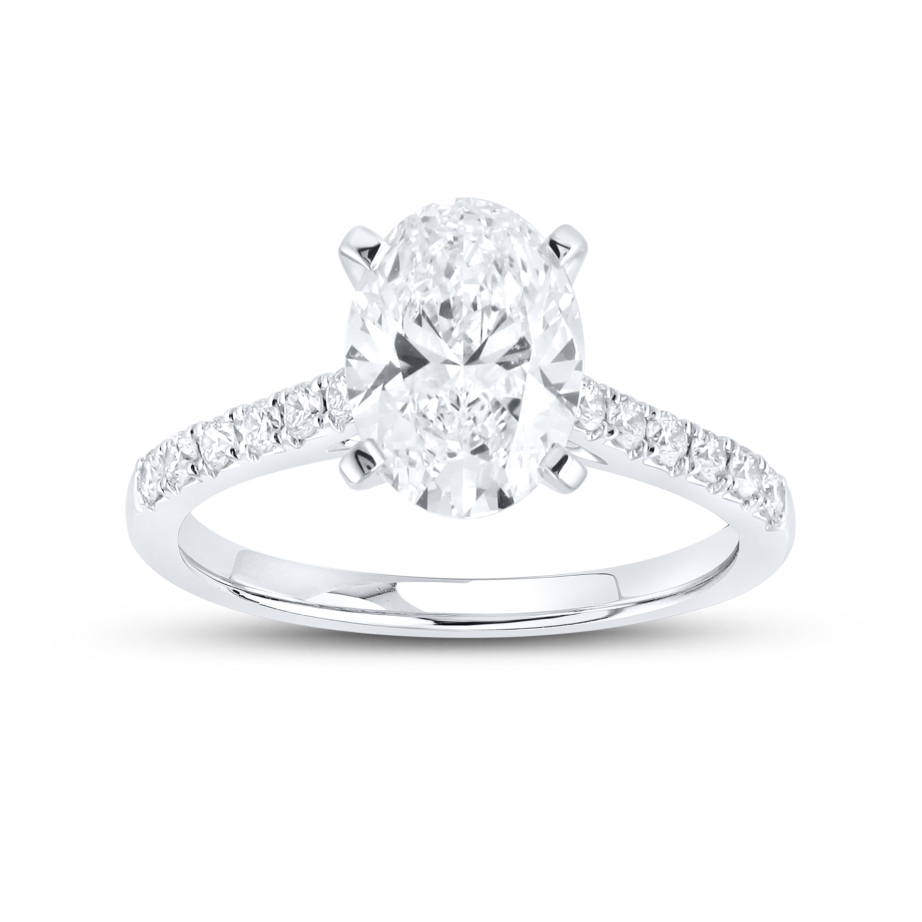 14KT WHITE GOLD 2.25 CTW LAB DIAMOND RING
