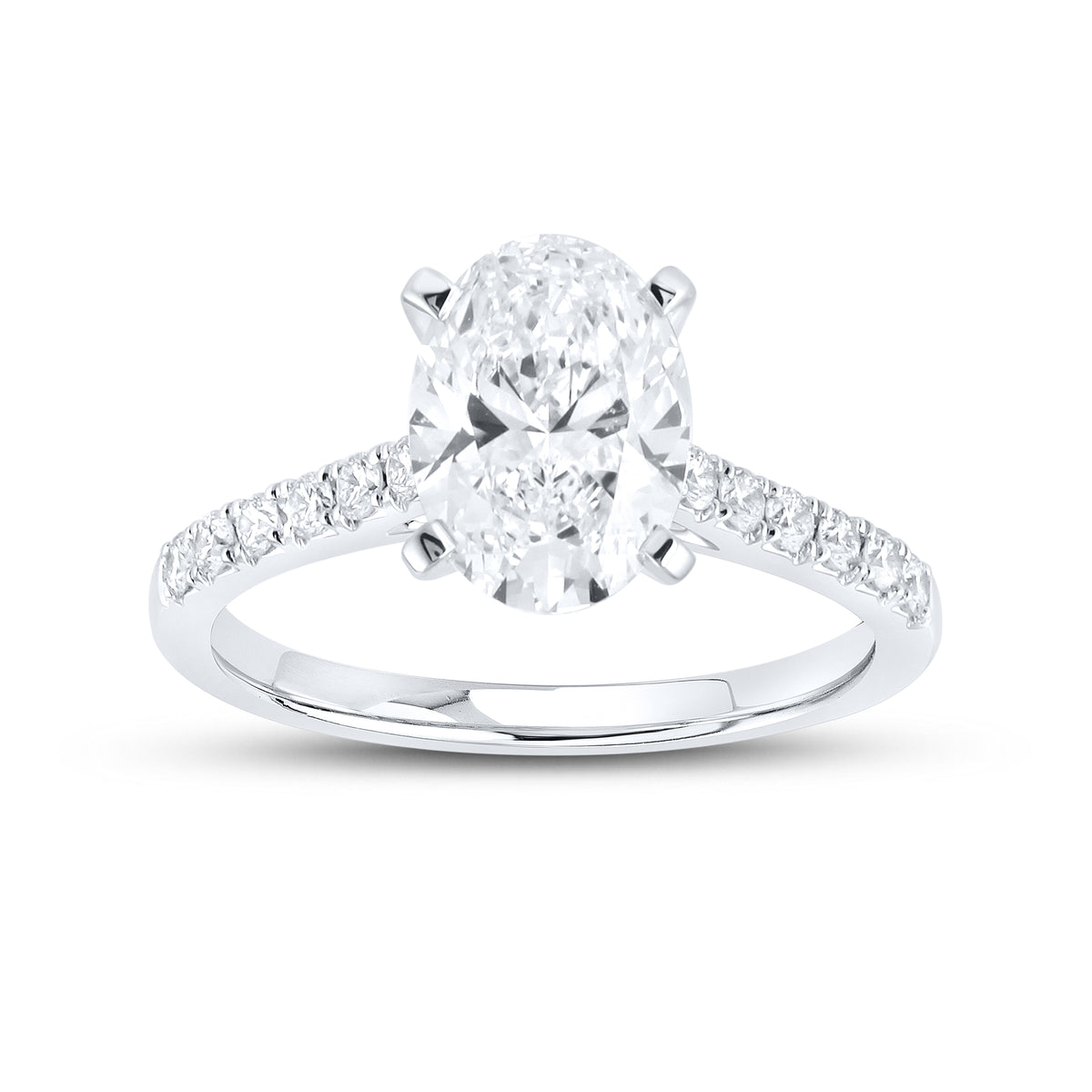 14KT WHITE GOLD 2.25 CTW LAB DIAMOND RING