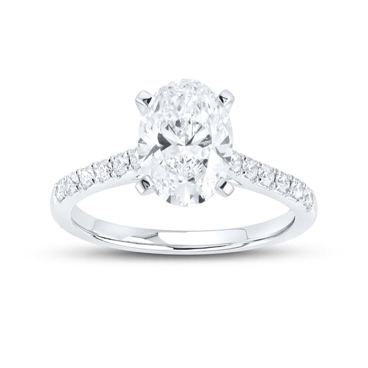 14KT WHITE GOLD 2.25 CTW LAB DIAMOND RING