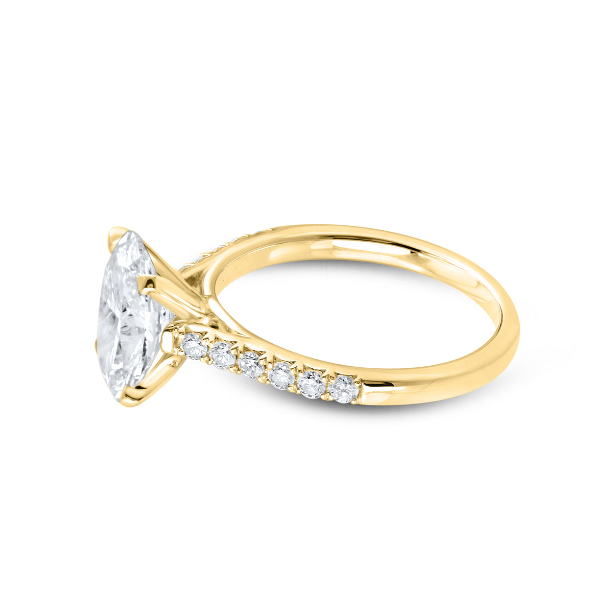 14KT YELLOW GOLD 2.25 CTW LAB DIAMOND RING