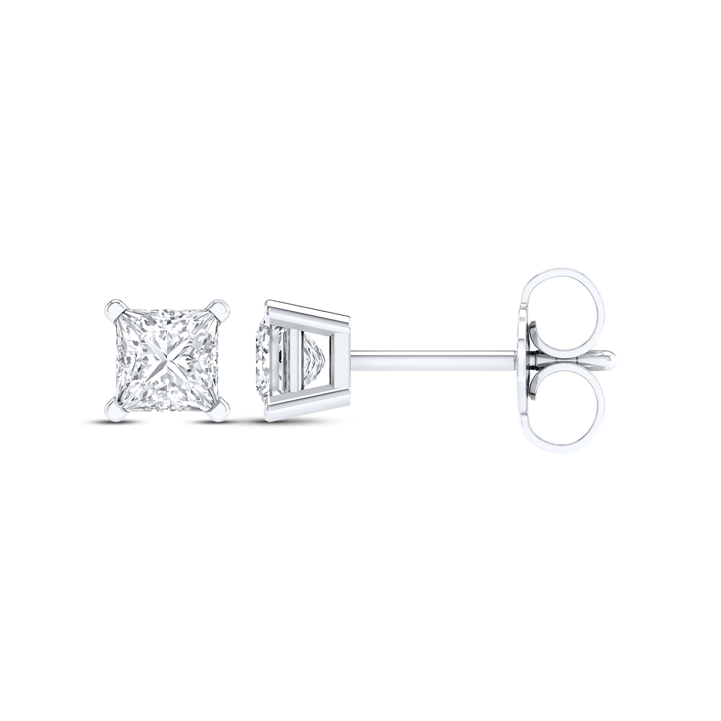 14kt White Gold 0.50 ctw Lab Diamond Studs