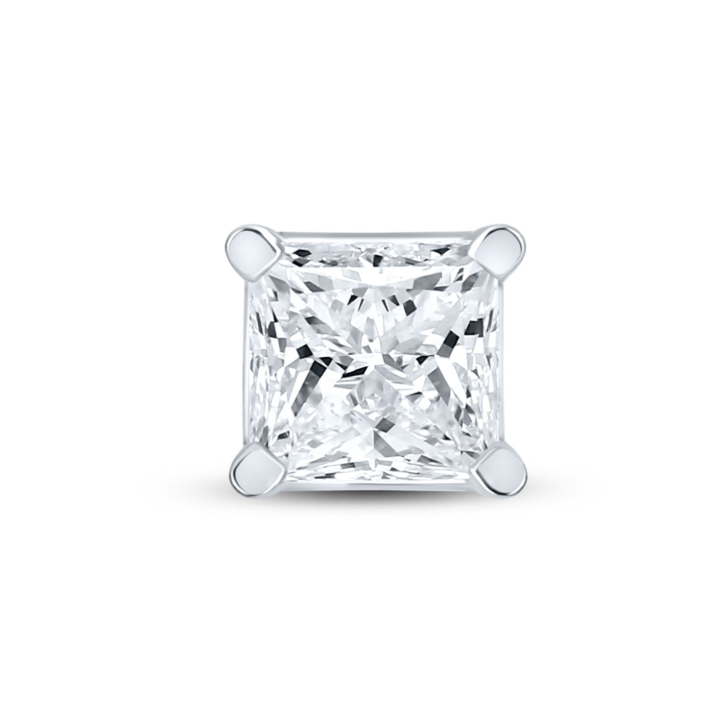 14kt White Gold 1 ctw Lab Diamond Studs