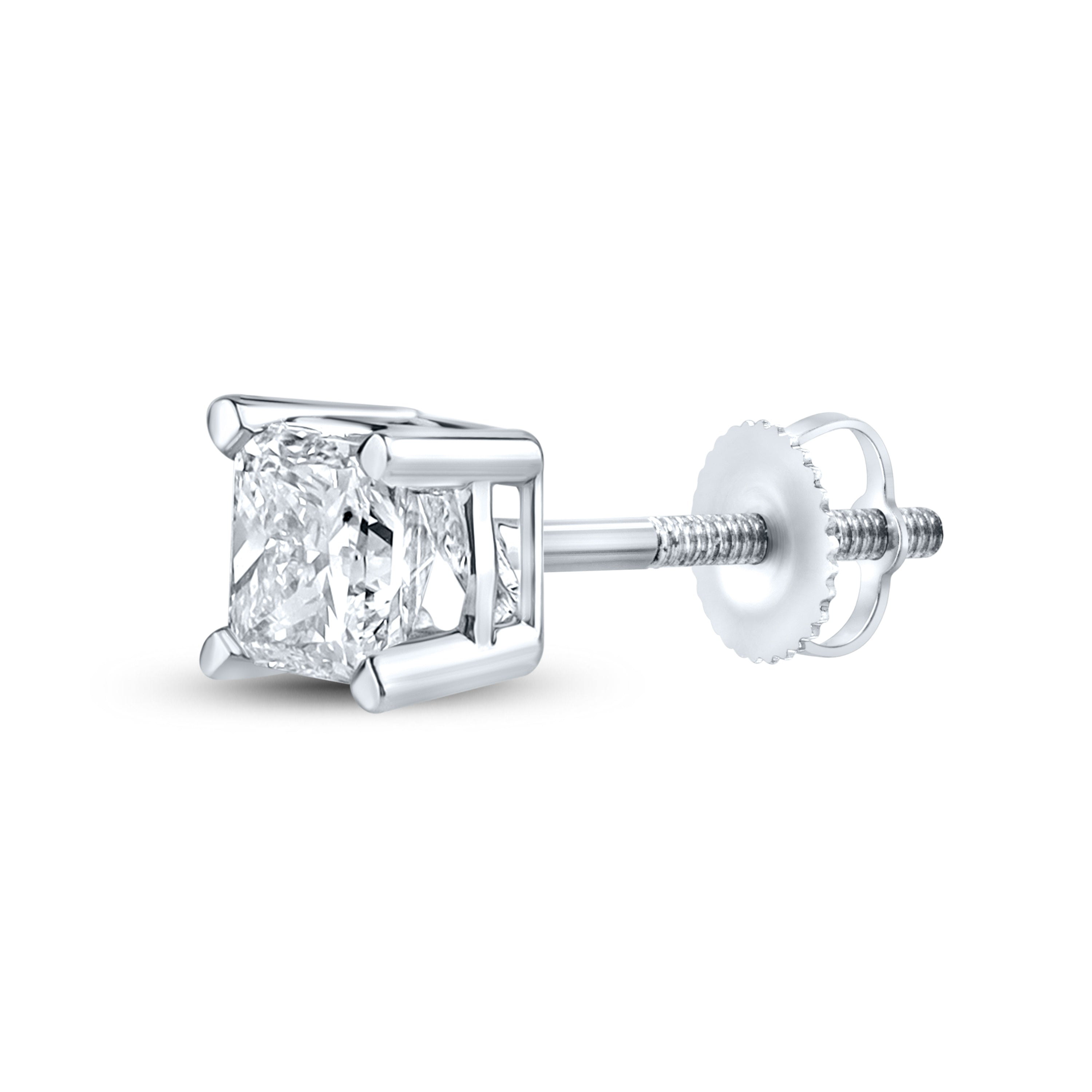 14kt White Gold 1 ctw Lab Diamond Studs