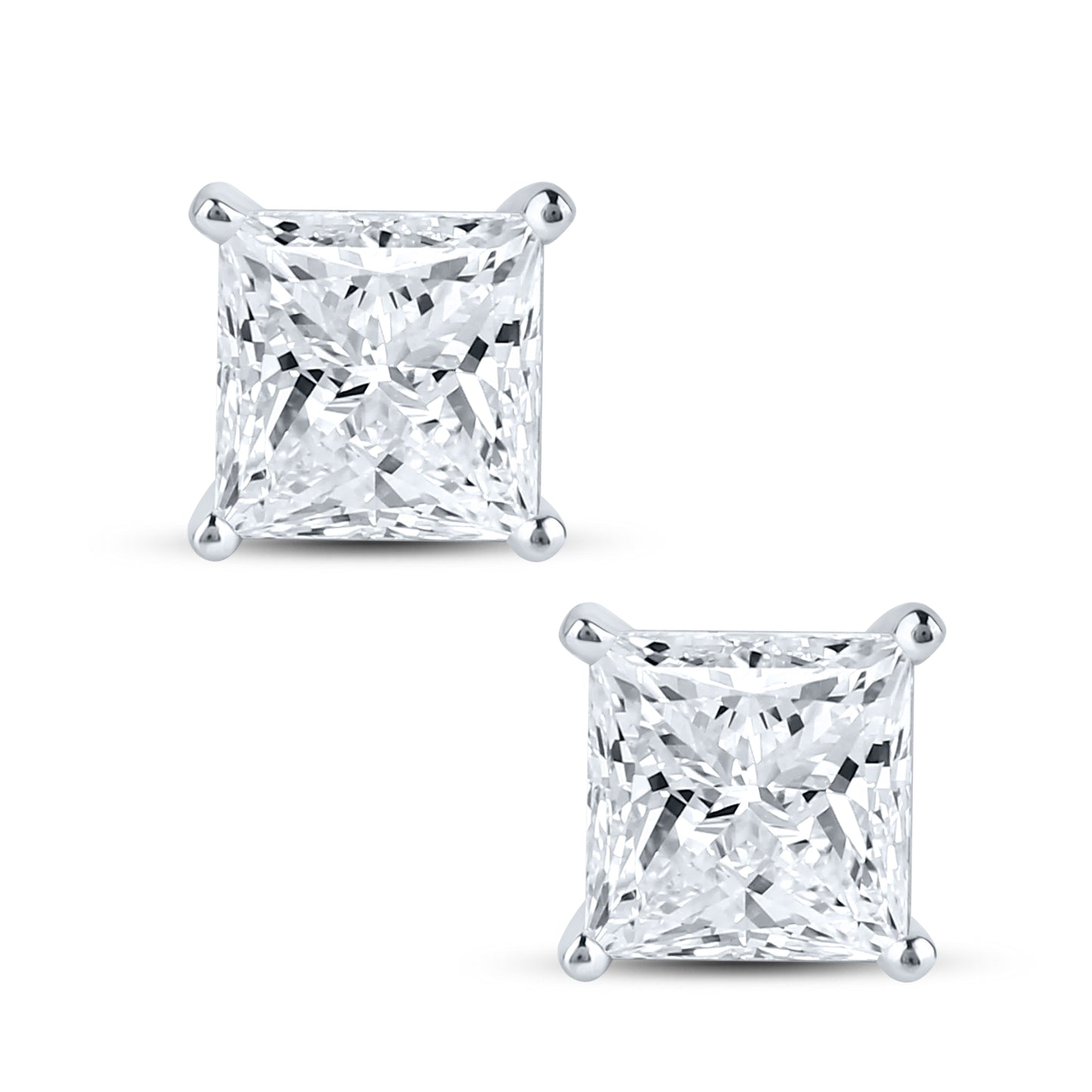 14kt White Gold 2 ctw Lab Diamond Studs
