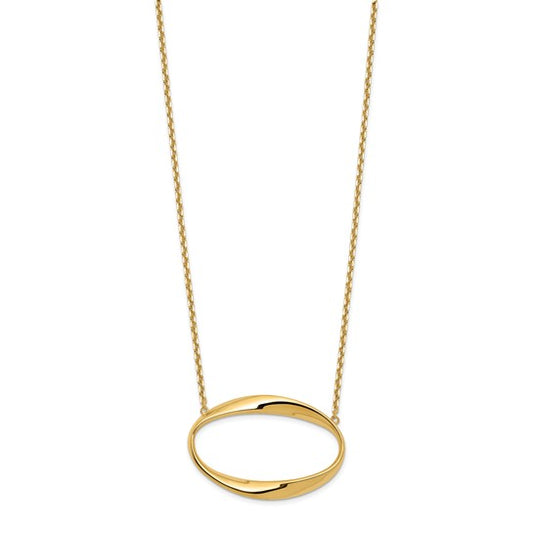 14KT Yellow Gold Polished with 1in ext. Necklace