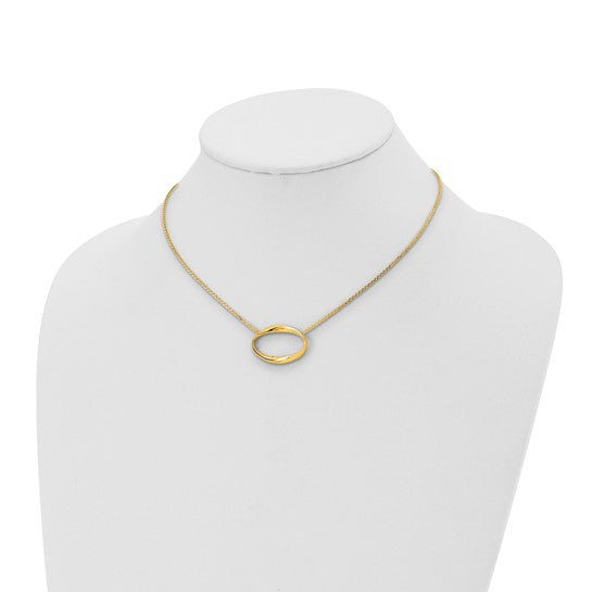 14KT Yellow Gold Polished with 1in ext. Necklace