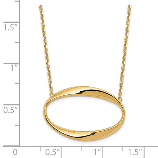 14KT Yellow Gold Polished with 1in ext. Necklace