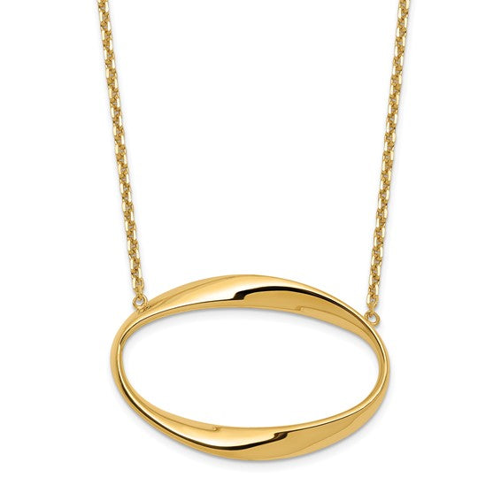 14KT Yellow Gold Polished with 1in ext. Necklace