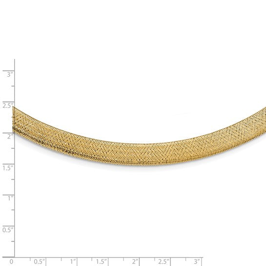 14kt Yellow Gold Polished Mesh Bracelet