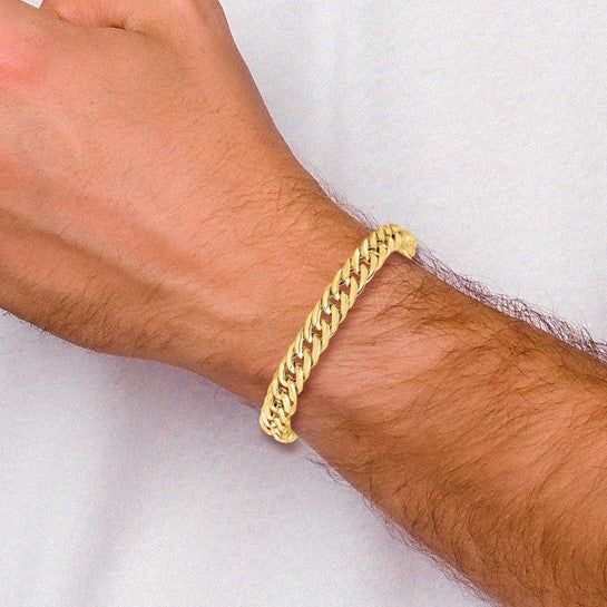 14kt Yellow Gold Polished Men's Bracelet