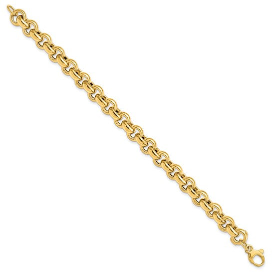 14KT Yellow Gold Polished Rolo Link Bracelet