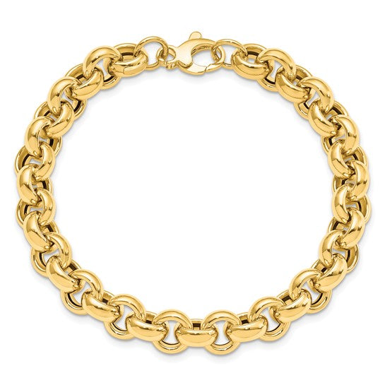 14KT Yellow Gold Polished Rolo Link Necklace