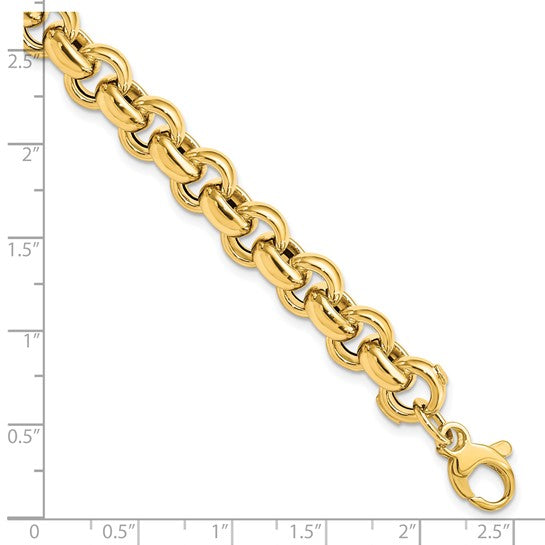 14KT Yellow Gold Polished Rolo Link Bracelet