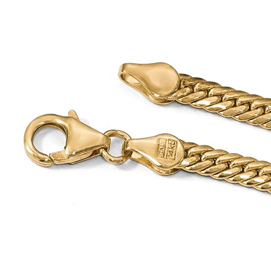 14KT Yellow Gold Polished Graduated Fancy Link Necklace