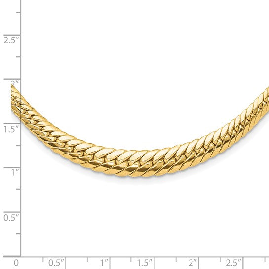 14KT Yellow Gold Polished Graduated Fancy Link Necklace